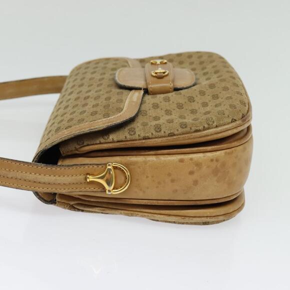 GUCCI Micro GG Canvas Shoulder Bag Beige Gold - Picture 4 of 16